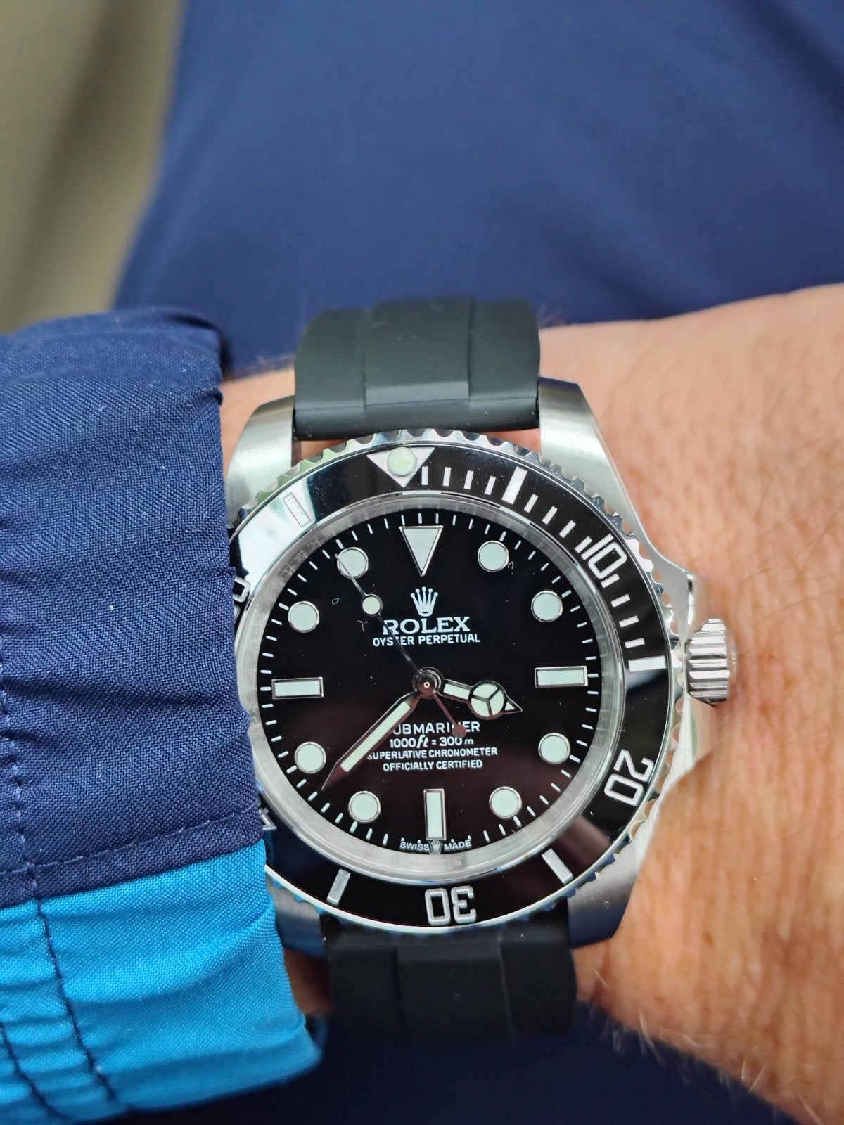 Nieuwe Rolex Submariner No Date op rubberen band, Ophalen of Verzenden