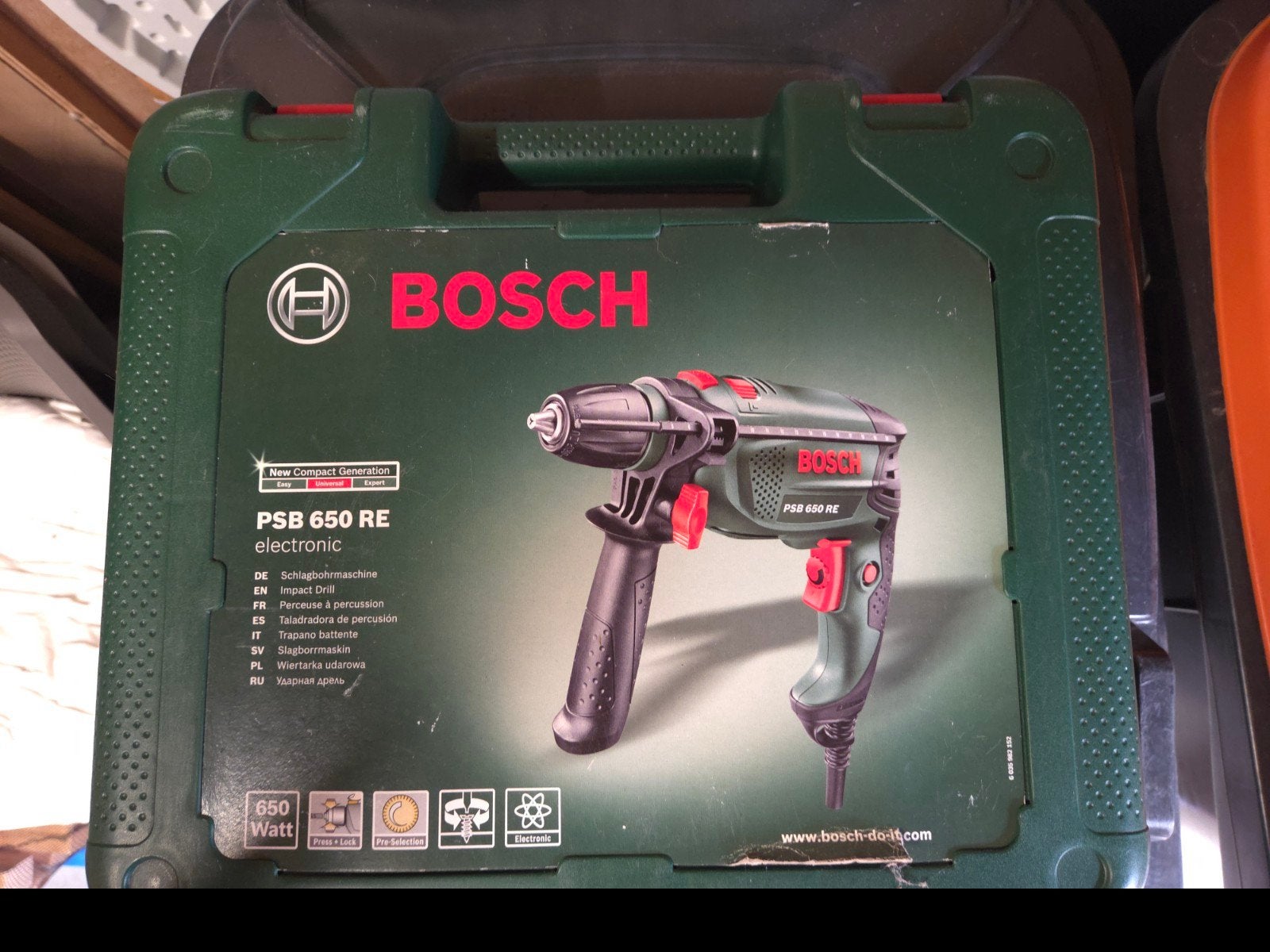 Bosch PSB 650 RE Klopboormachine, Variabele snelheid, Ophalen, Boormachine, Gebruikt