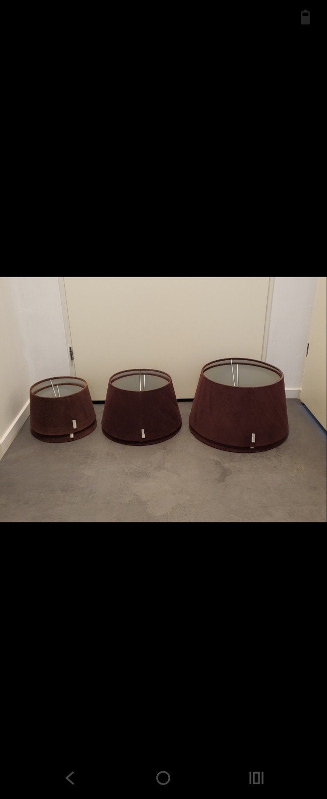 Riviera Maison lampenkappen 2 stuks 35 cm boven 45 cm onder, Ophalen of Verzenden, Bruin