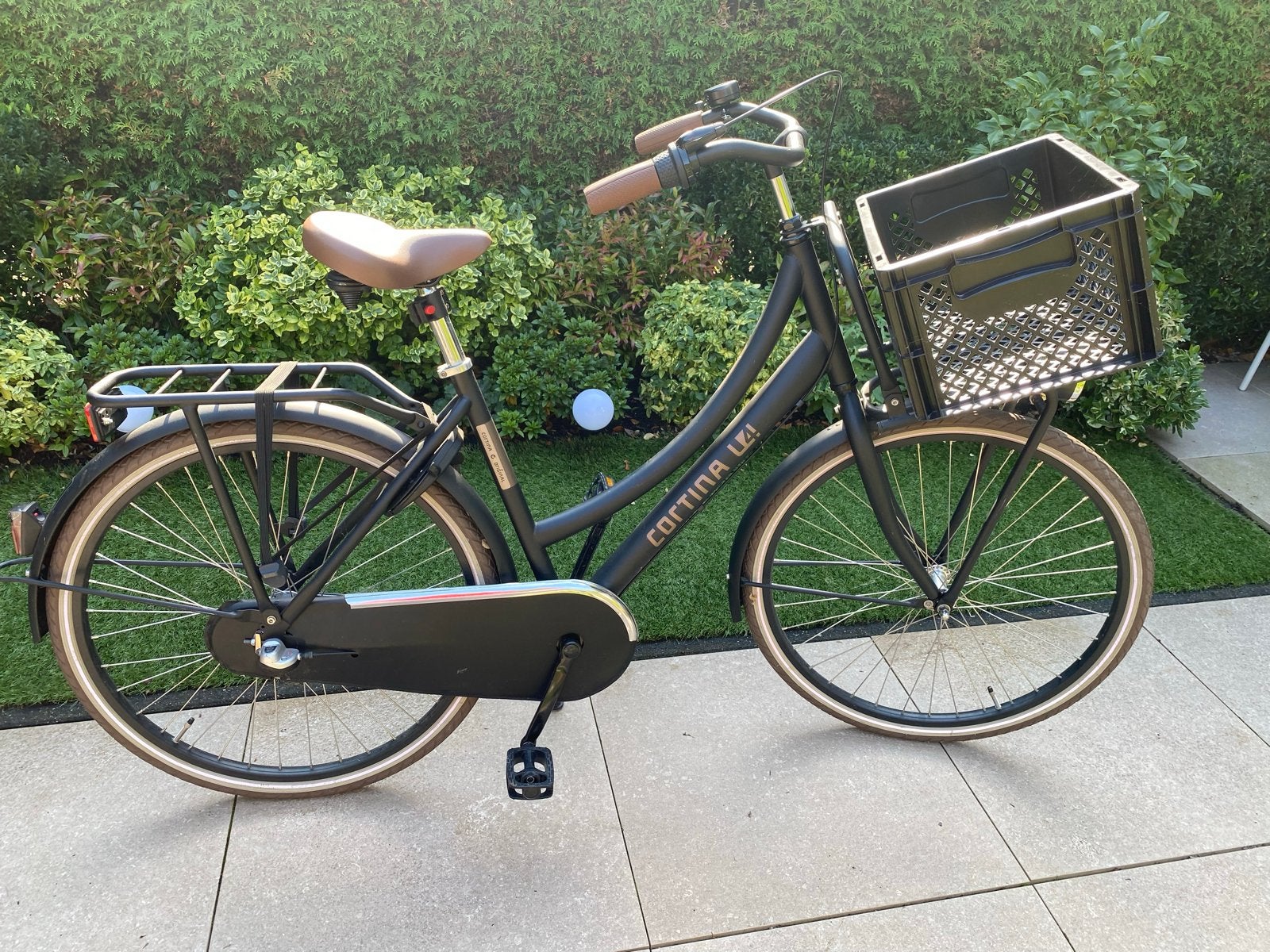 Cortina L4 Meisjesfiets - Stoere en Betrouwbare Stadsfiets, Terugtraprem, Ophalen, 26 inch of meer, Handrem