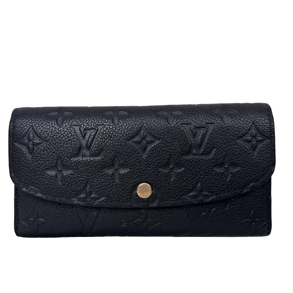 Louis Vuitton portemonnee wallet emilie zwart empreinte tas