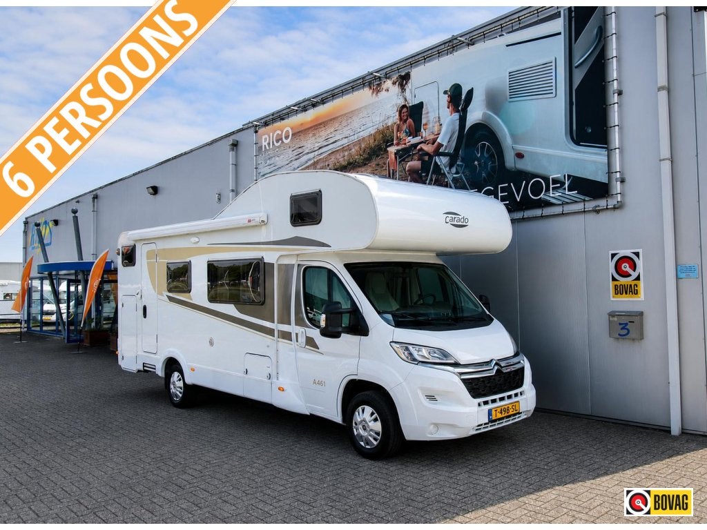 Carado A 461 6 gordelplaatsen als nw., Caravans en Kamperen, Campers, Alkoof, Ringverwarming, Fiat, Bedrijf