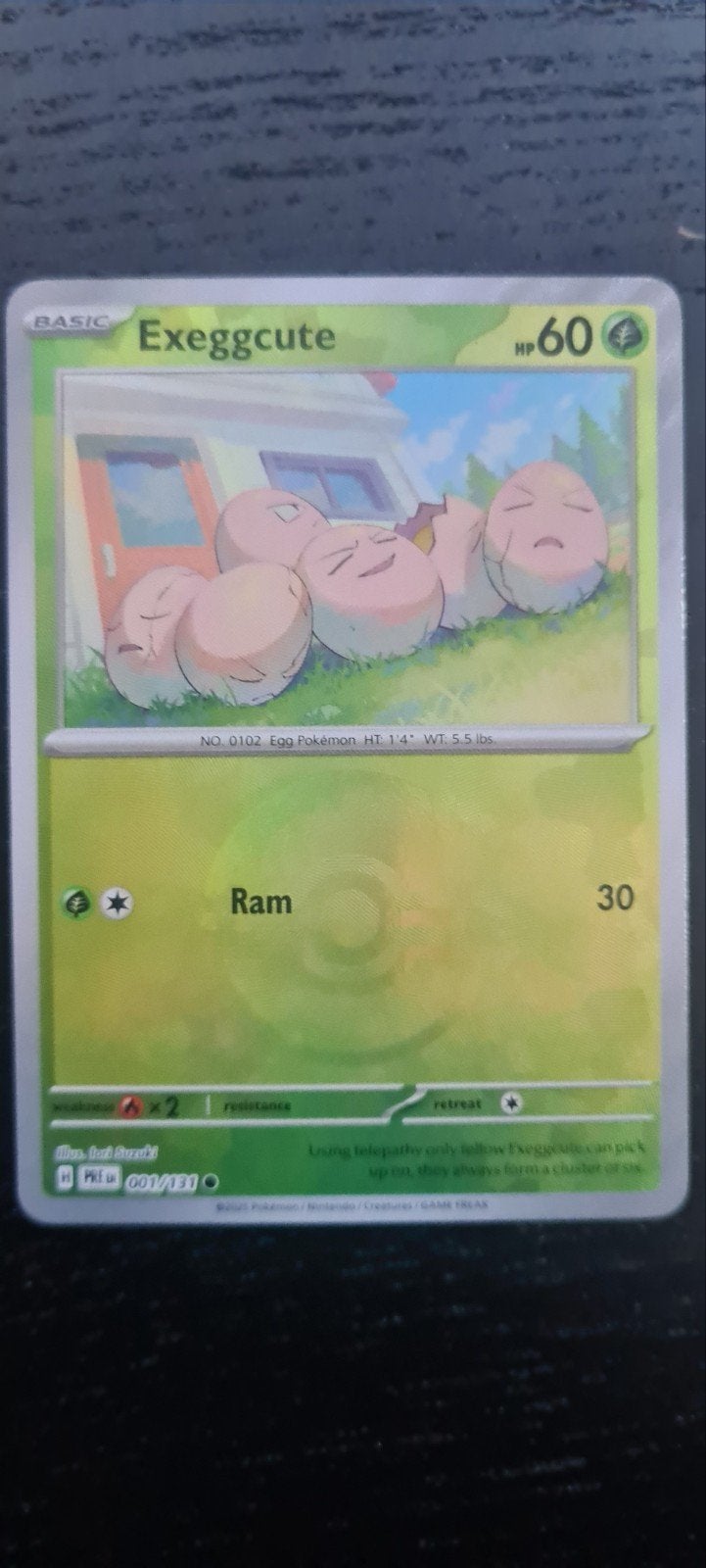 Pokemon kaart exeggcute 001, Ophalen of Verzenden, Nieuw