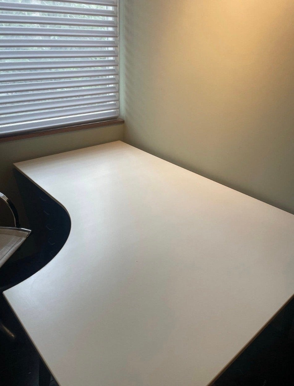 Wit hoekbureau, ideaal voor thuiskantoor of studeerkamer, Huis en Inrichting, Ophalen, Gebruikt, Wit, Hoekbureau