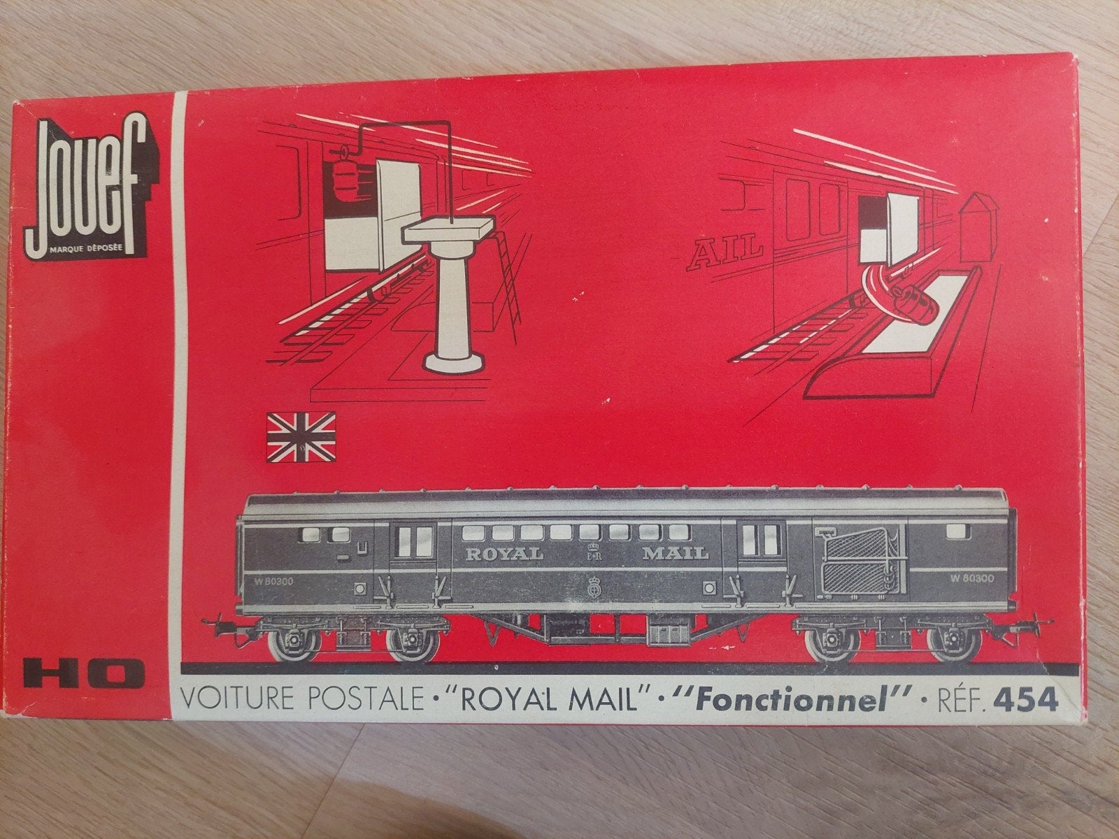 Jouef postwagen Royal Mail 454, Hobby en Vrije tijd, Modeltreinen | H0, Gelijkstroom, Jouef, Wagon, Ophalen of Verzenden
