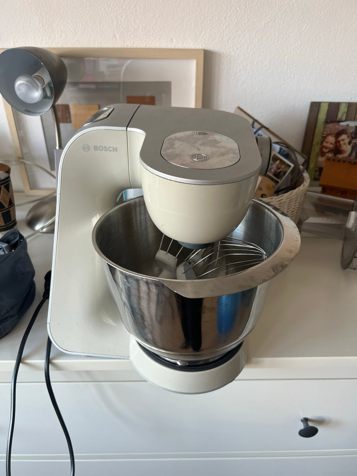 Bosch Keukenmachine met snijmachine en mixer, 3 tot 4 liter, Ophalen of Verzenden, Gebruikt, 3 snelheden of meer