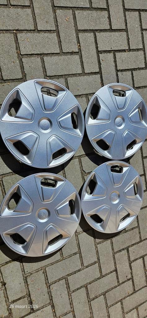 Set van 4 Ford Transit Custom wieldoppen 15 inch (orgineel), Auto diversen, Wieldoppen, Ophalen of Verzenden, Gebruikt