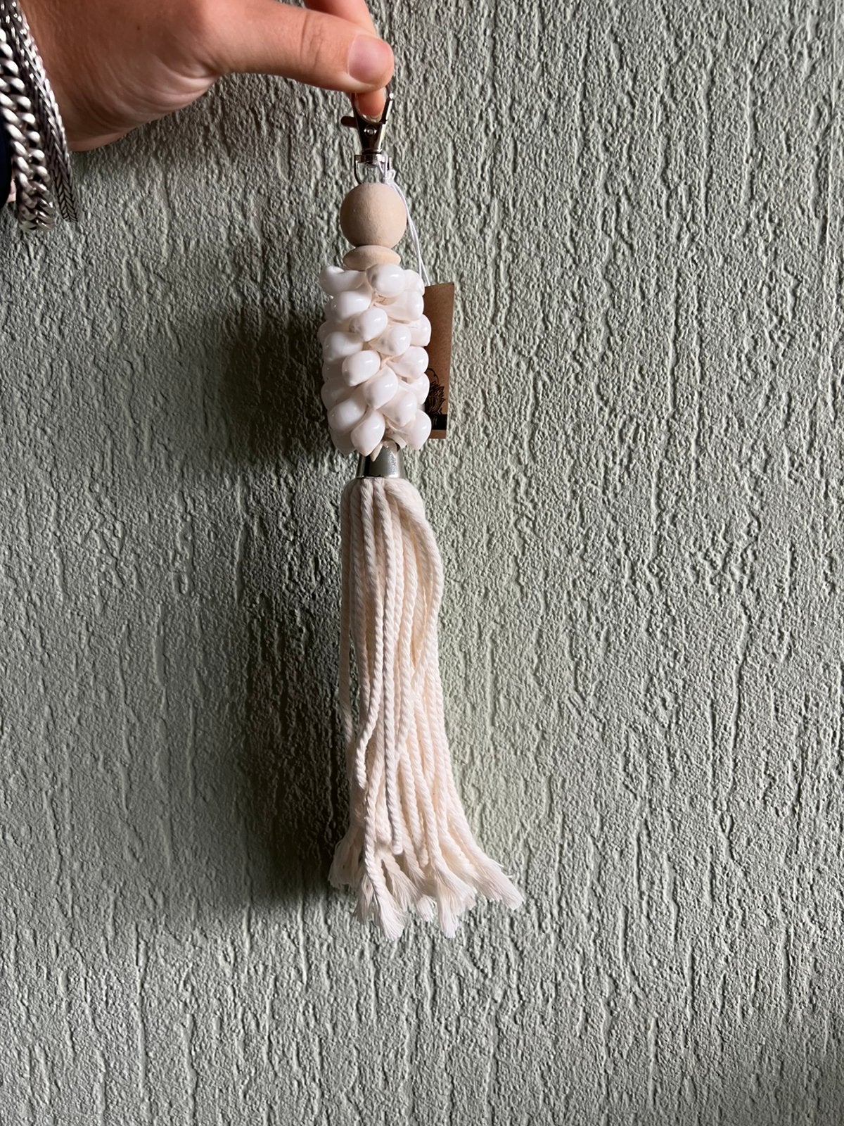 Bali bohemian schelpenhanger, Huis en Inrichting, Woonaccessoires | Overige, Boho, Ophalen of Verzenden, Zo goed als nieuw, Beige