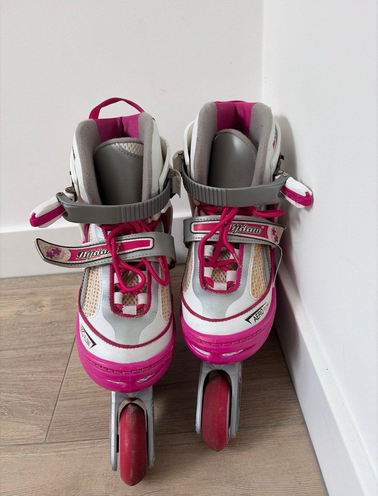 Nijdam roze inline skates verstelbaar maat 38-41 ABEC 5, Ophalen of Verzenden, Verstelbaar, Gebruikt