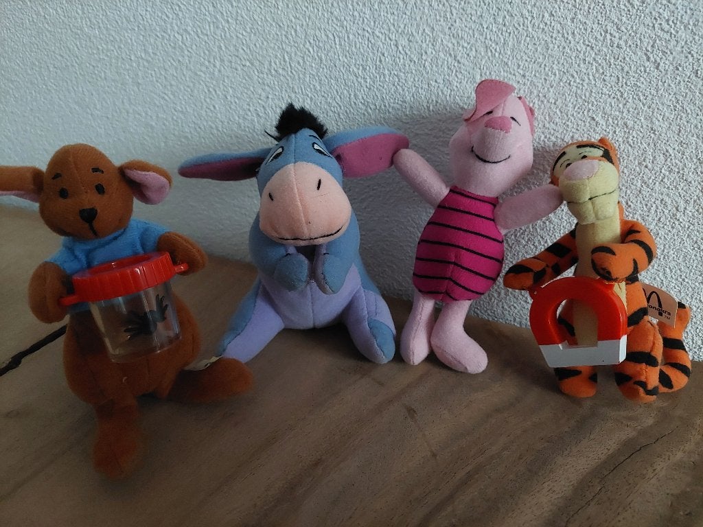 Vintage McDonalds Happy Meal: Disney Winnie de Poeh knuffels, Verzamelen, Knuffel, Gebruikt, Disney, Ophalen of Verzenden
