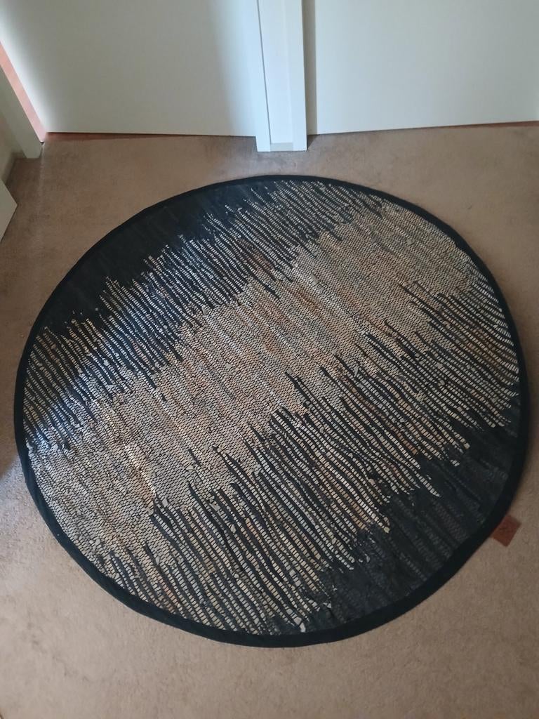 COCO Maison Rond Vloerkleed - 180 cm Diameter, Gebruikt, Beige, 150 tot 200 cm, Rond