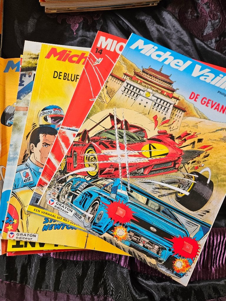 Michel Vaillant, 14 albums, Jean Graton, Meerdere stripboeken, Ophalen, Gelezen