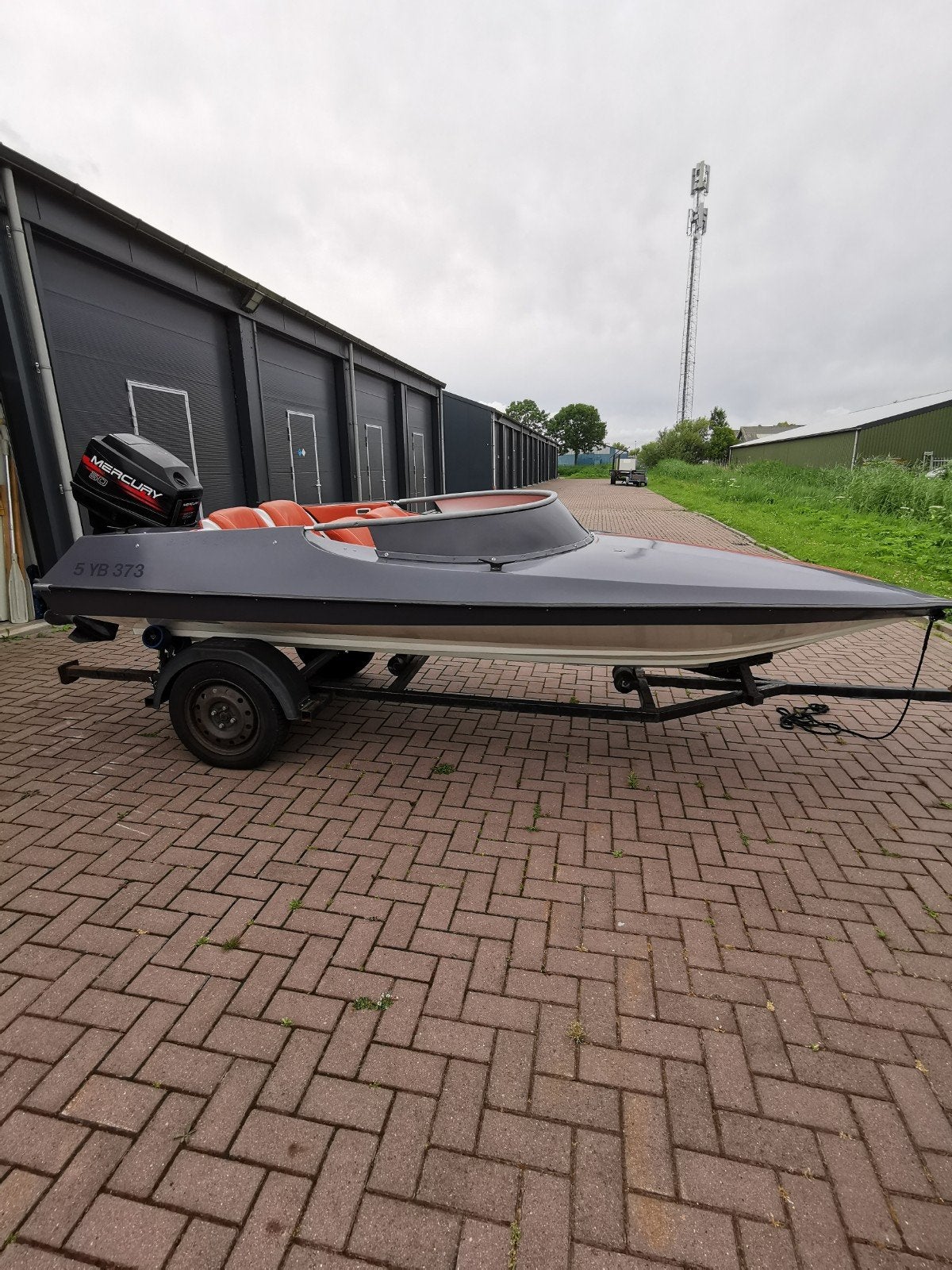 Piranha Speedboot met 50pk Mercury en Trailer, Ophalen, Overige merken, Gebruikt, Minder dan 70 pk