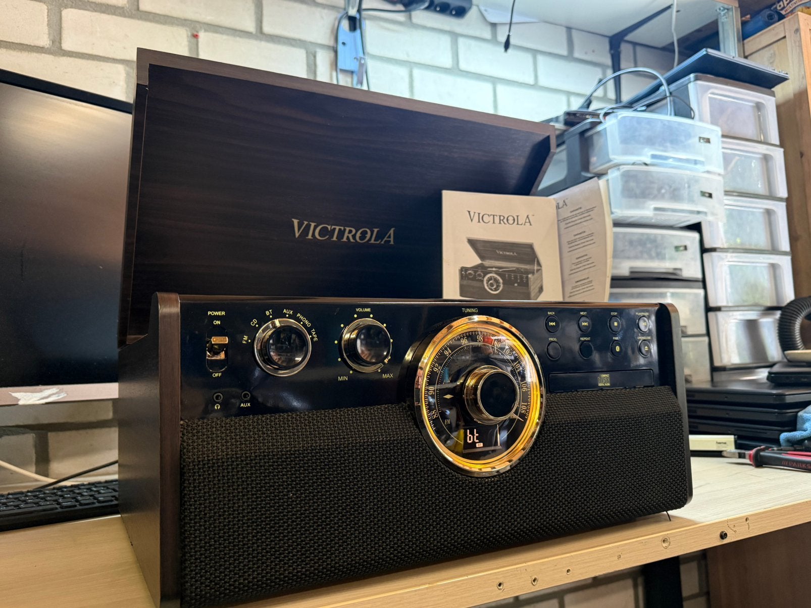 Victrola Empire VTA-270B – 6-in-1 muziekinstallatie, Ophalen, Zo goed als nieuw