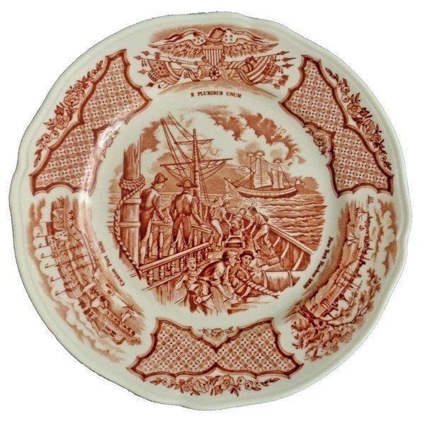 Fair Winds Historical Scenes Koekjesblik Chinees Porselein, Antiek en Kunst, Verzenden