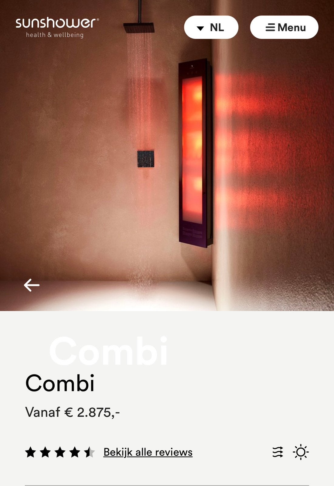 Nieuw in doos - Sunshower Combi Black Edition, Ophalen, Nieuw, Overige modellen, Minder dan 10 lampen