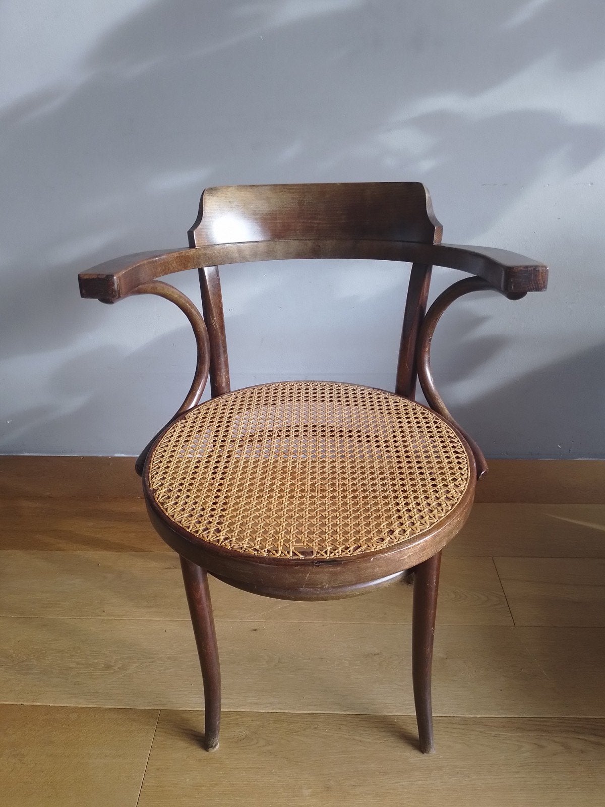 Thonet stoel met rotan zitting - Ligna, Tsjechoslowakije, Ophalen