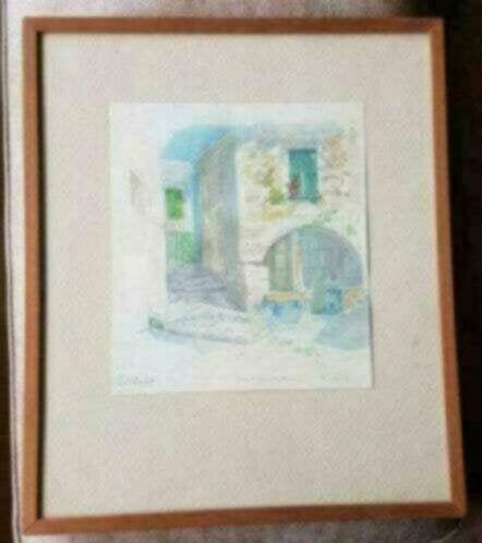 Aquarel Thalé HULST Saint Paul de Vence 1953, Ophalen