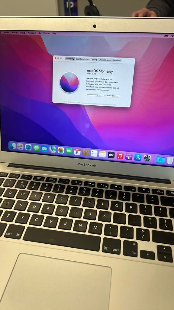 MacBook Air 13 inch - 2017, 13 inch, Minder dan 2 Ghz, Ophalen of Verzenden, Zo goed als nieuw