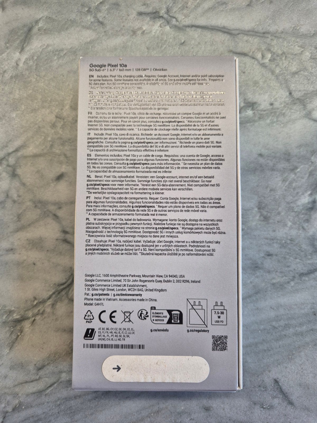 Foto 2 van Google Pixel 10a 128GB 5G - Nieuw in doos