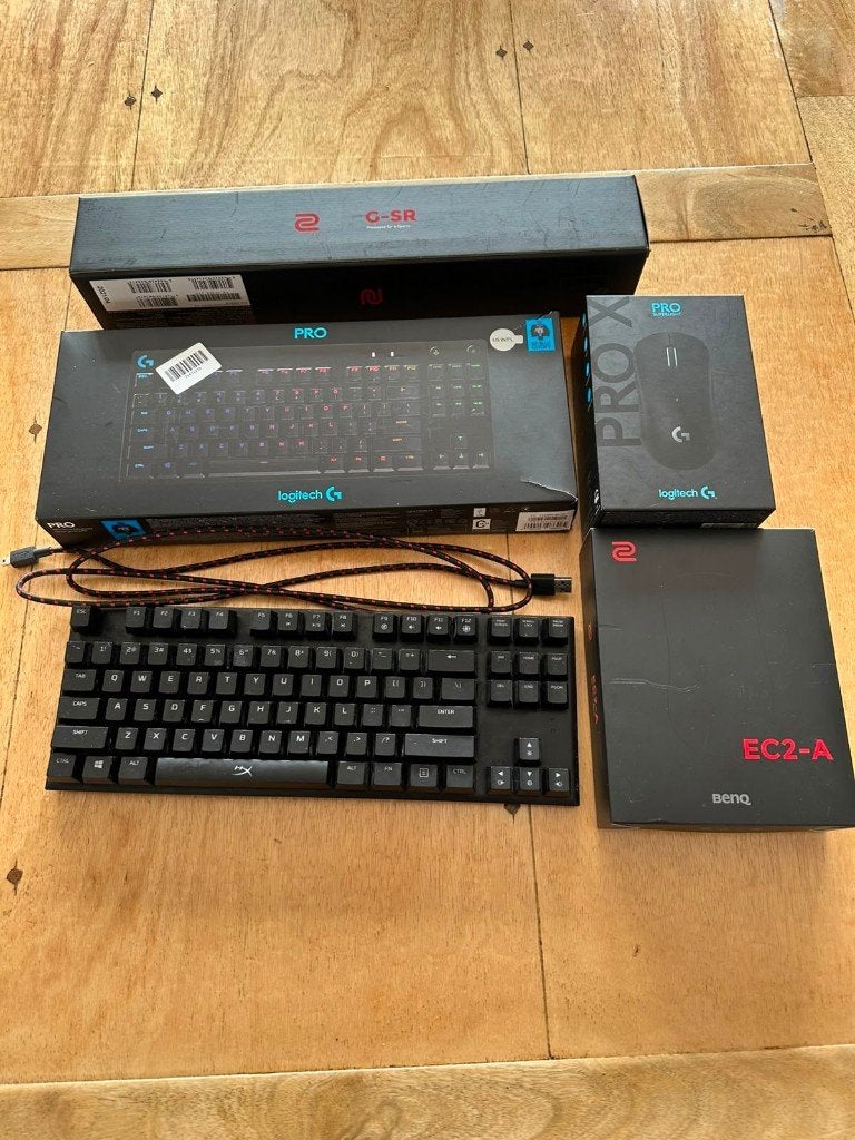 Complete Gaming Set – Logitech G PRO X / Zowie / HyperX, Ophalen, Gebruikt, Logitech, Gaming toetsenbord