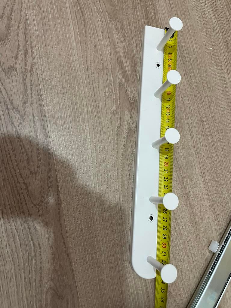 Ikea Wandkapstok - Wit - Zo goed als nieuw, Wandkapstok, Kunststof, Ophalen of Verzenden, Zo goed als nieuw
