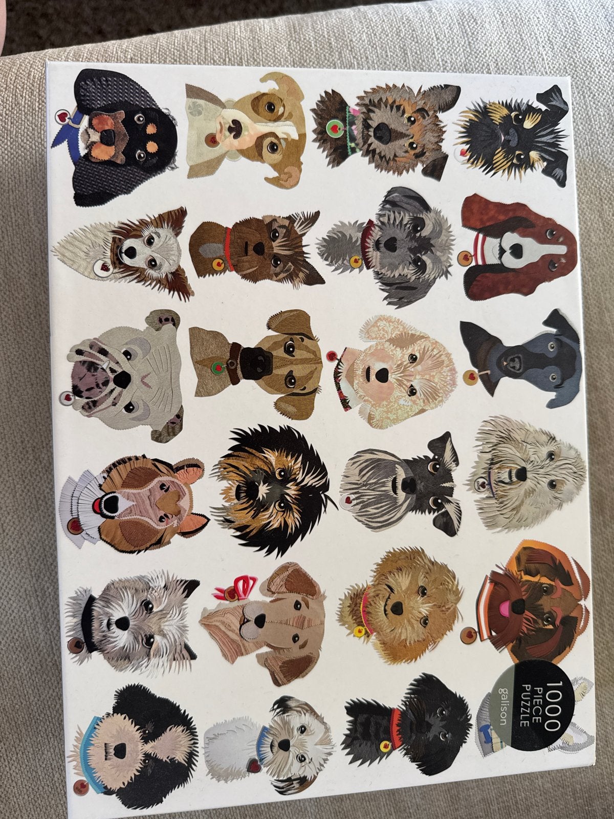 Galison Paper Dogs Legpuzzel 1000 stukjes, Hobby en Vrije tijd, Ophalen of Verzenden, 500 t/m 1500 stukjes, Nieuw, Legpuzzel