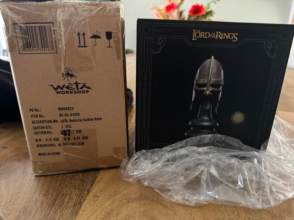 Weta helm Rohirrim Lord of the Rings, Ophalen of Verzenden, Nieuw, Replica