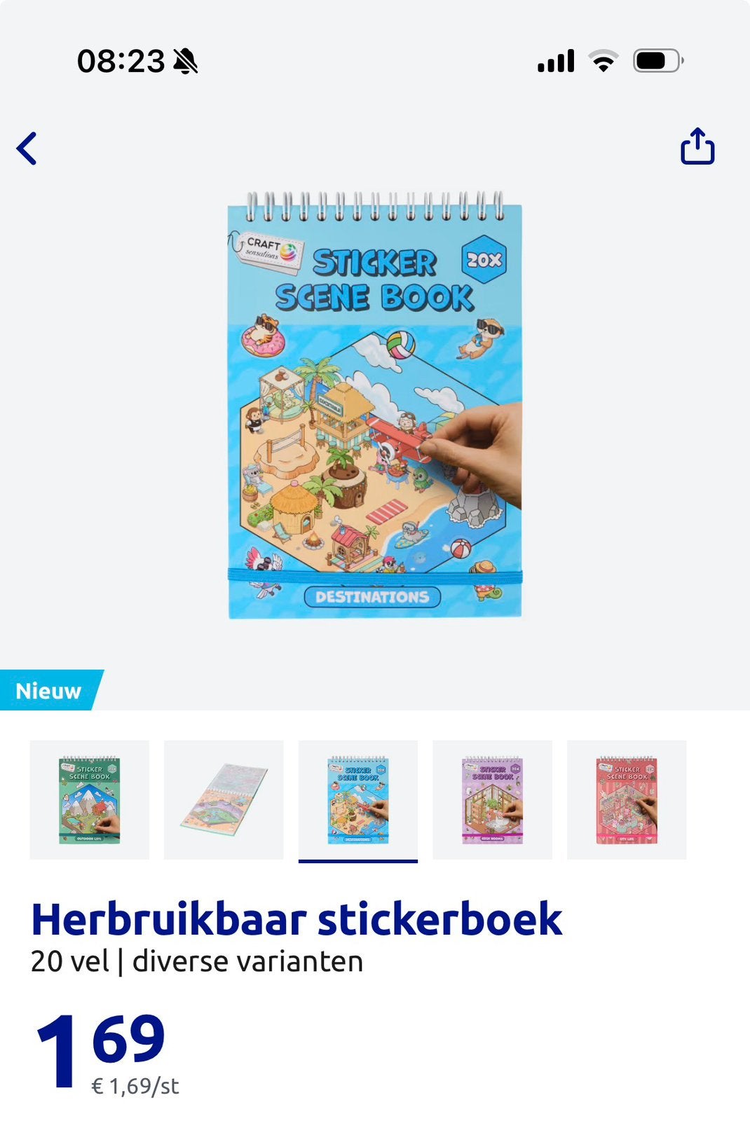 Gezocht —> 4 stickers scene boekjes van de action!, Ophalen, Nieuw, Meerdere stickers