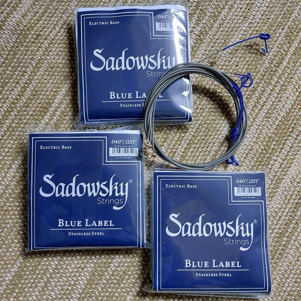 Sadowsky 40-125 stainless basgitaar snaren (extra long) sets, Ophalen of Verzenden, Nieuw, Elektrische basgitaar