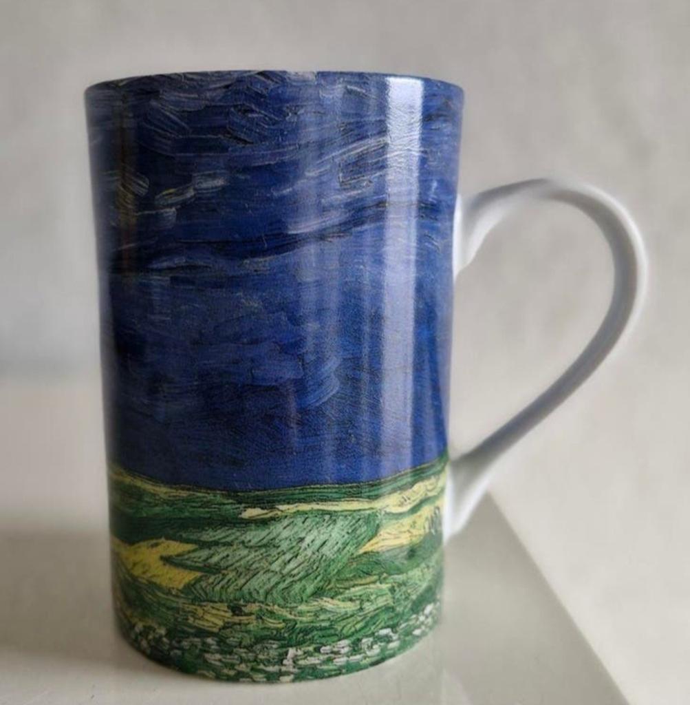 Beker Vintent van Gogh Korenveld onder Onweerslucht, Ophalen of Verzenden, Zo goed als nieuw, Overige stijlen, Kop(pen) en/of Schotel(s)