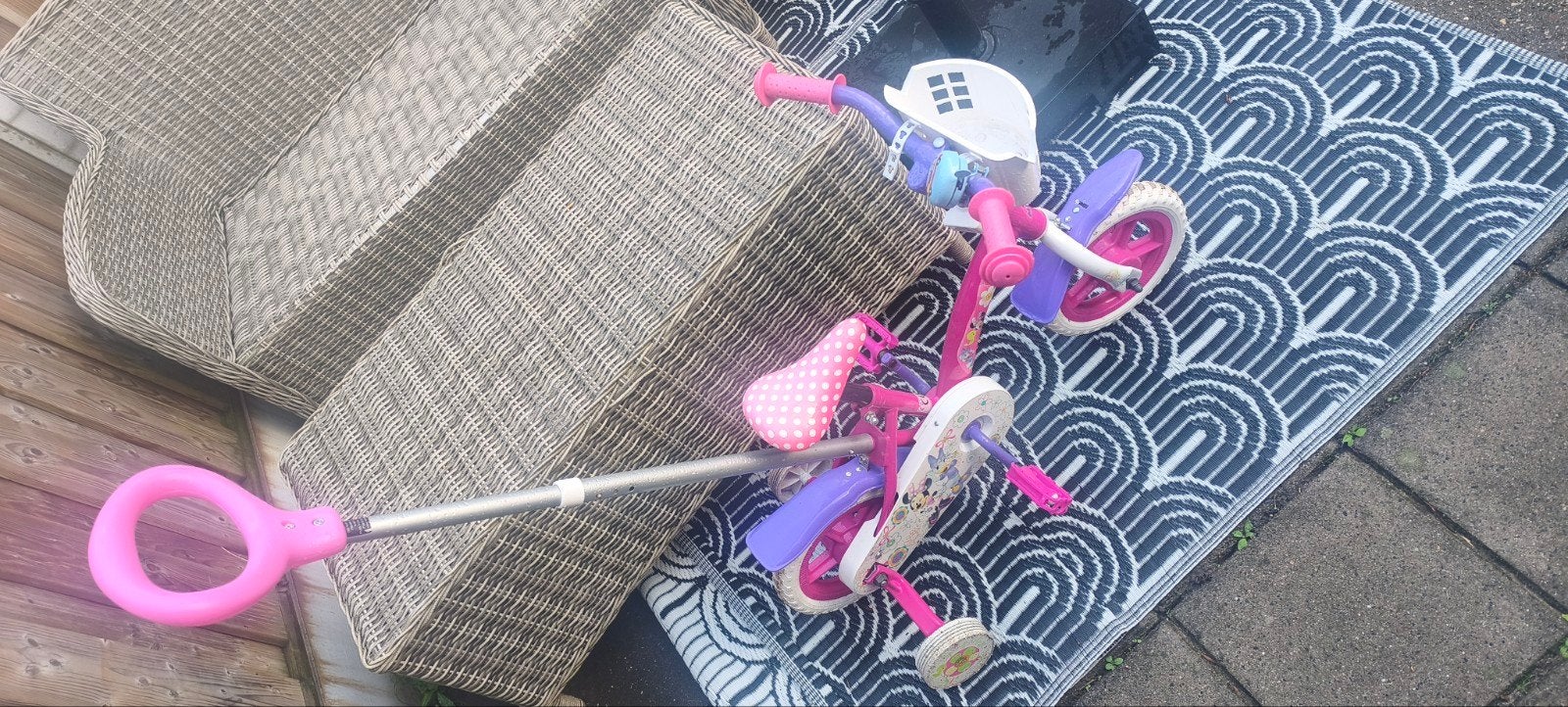 Minnie Mouse fiets, Ophalen, Gebruikt