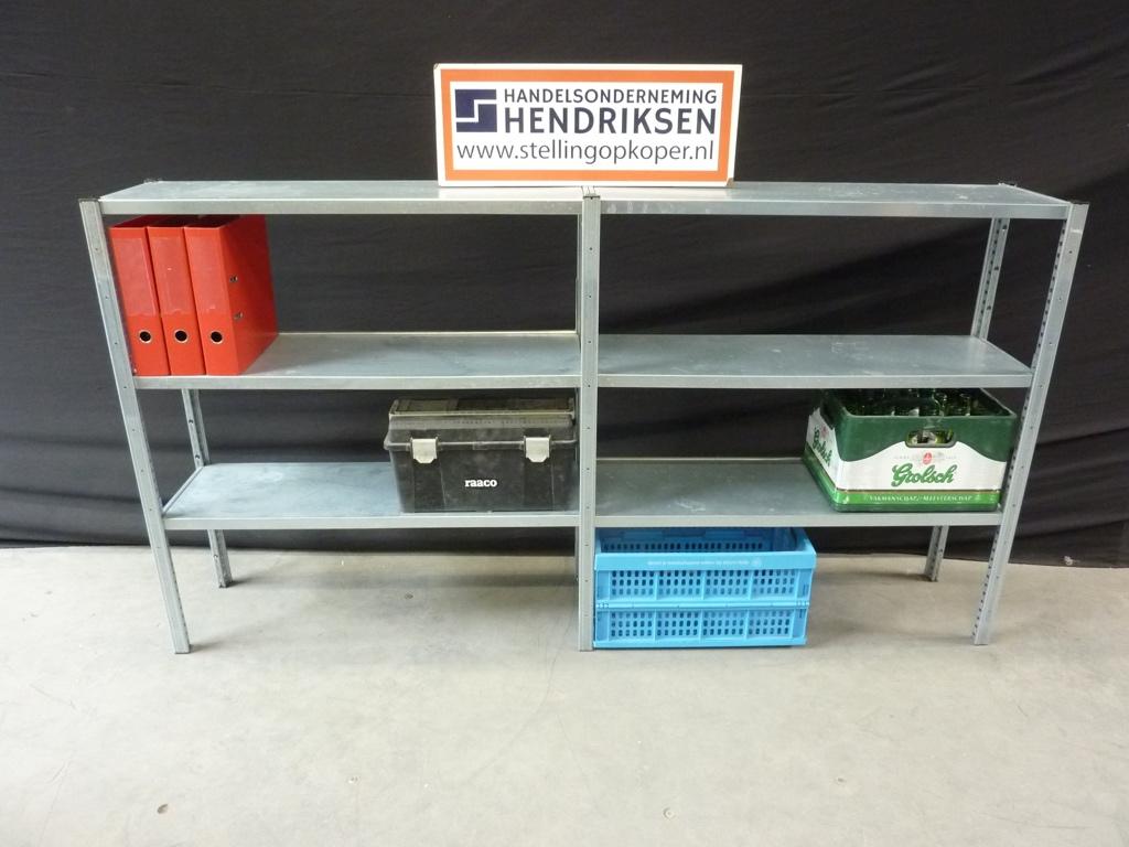 laag stalen opbergrek / stelling / stellingkast 205x30x110cm, Ophalen, Gebruikt, Handelsonderneming Hendriksen, Munstermanstraat 6 - Hal 3 - Silvolde