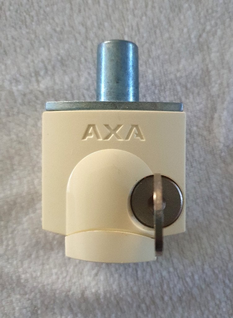 AXA veiligheidsoplegslot SKR* - anti inbraak + 1x sleutel, Ophalen of Verzenden, Gebruikt, Rvs, Slot