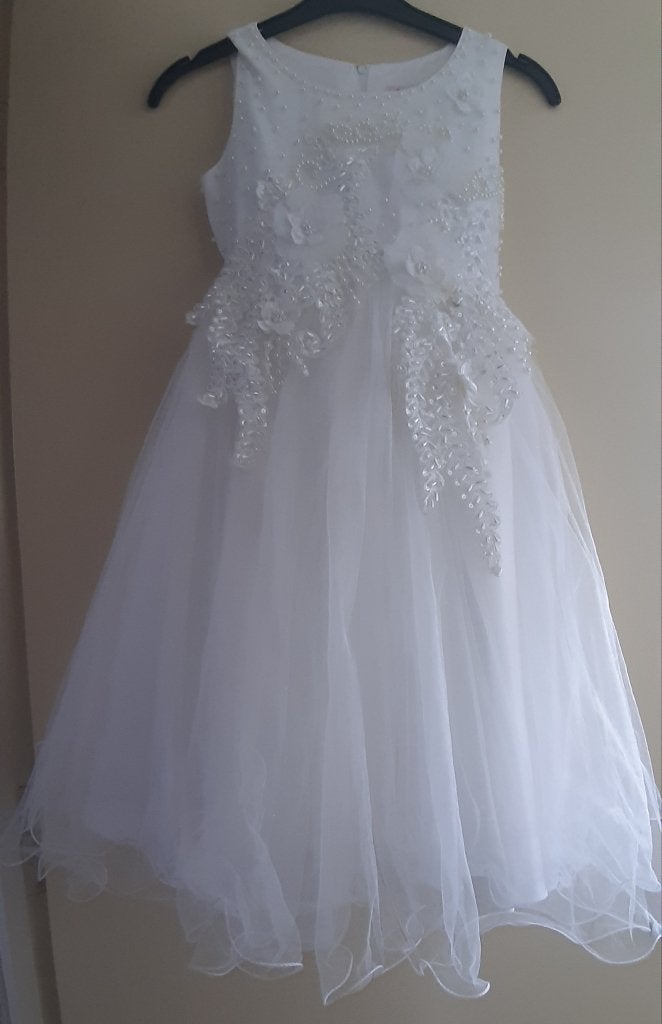 Meisjes feest jurk, Kleding | Dames, Galajurk, Wit, Ophalen of Verzenden, Maat 34 (XS) of kleiner
