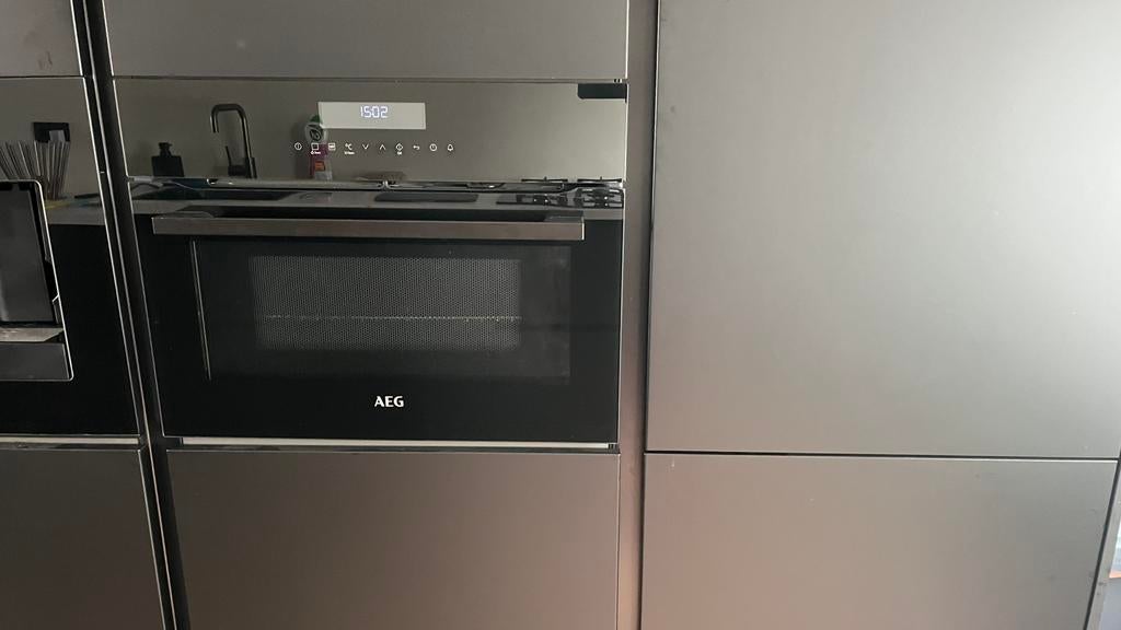 AEG combi oven magnetron KME761000B, Ophalen, Zo goed als nieuw