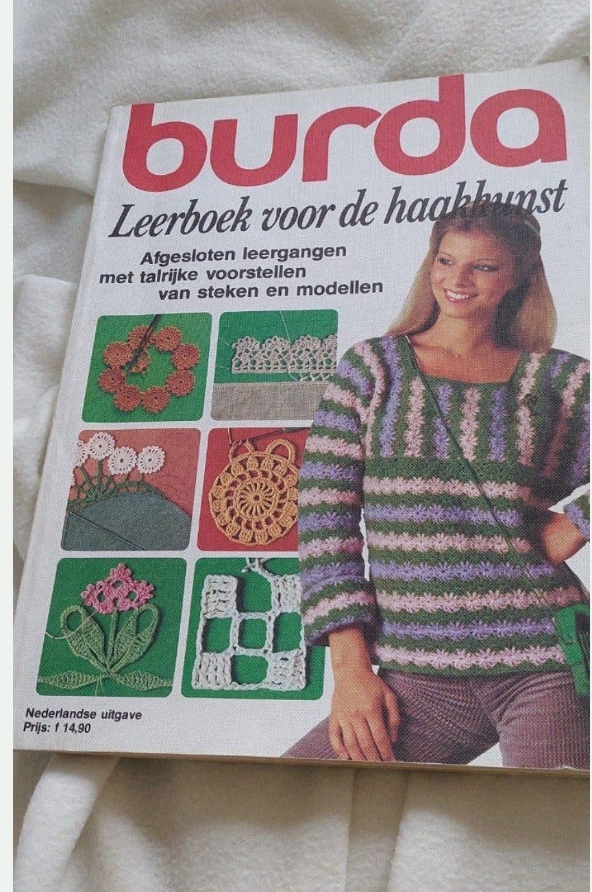 OUD BURDA BLAD HAKEN LEREN, haakpatronen ANNA HANDWERKEN, Ophalen of Verzenden