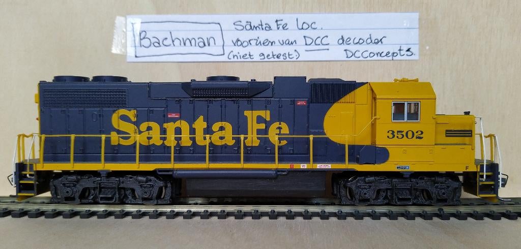 Bachman USA Santa Fe dieselloc, Hobby en Vrije tijd, Modeltreinen | H0, Gebruikt, Ophalen of Verzenden, Märklin, Gelijkstroom