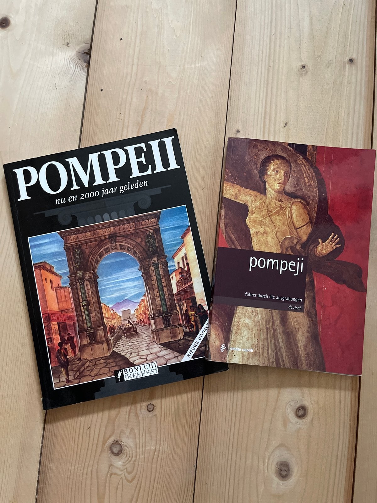 Pompeii boeken: 'nu en 2000 jaar geleden' en 'führer durch', Ophalen of Verzenden, 20e eeuw of later, Zo goed als nieuw