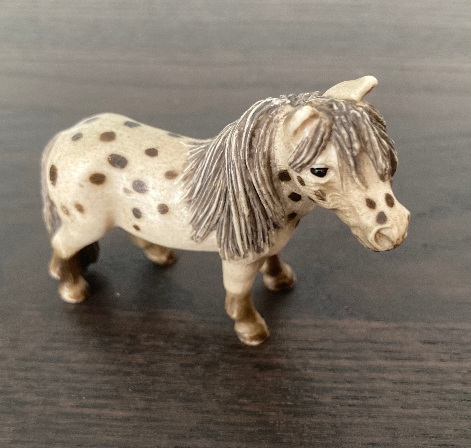 Vintage 2003 Schleich dapple grey falabella paardje (6,5cm), Ophalen of Verzenden, Gebruikt, Paard, Beeldje of Figuurtje