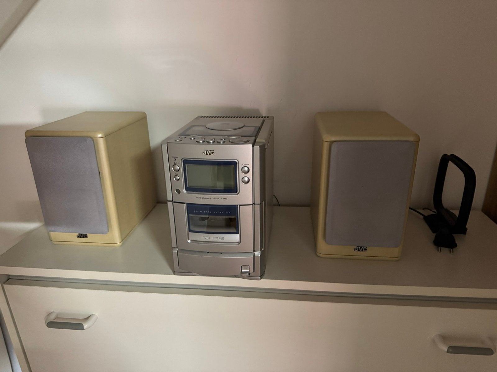 JVC Mini Stereo Radio/CD/Cassette Speler - UX-T550, Ophalen, Gebruikt, Microset, Cassettedeck