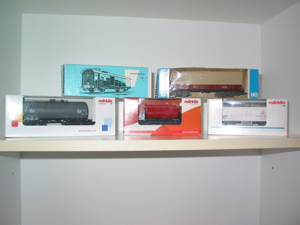 Märklin - 5 x goederenwagons in originele verpakking, Hobby en Vrije tijd, Wisselstroom, Gebruikt, Wagon, Ophalen of Verzenden