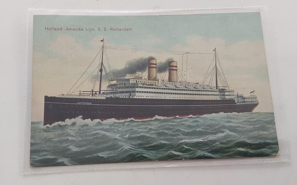 PRACHTIGE MOOIE ANSICHTKAART VAN DE HOLLAND AMERICA LINE, Verzamelen, Ophalen of Verzenden, Kaart, Foto of Prent