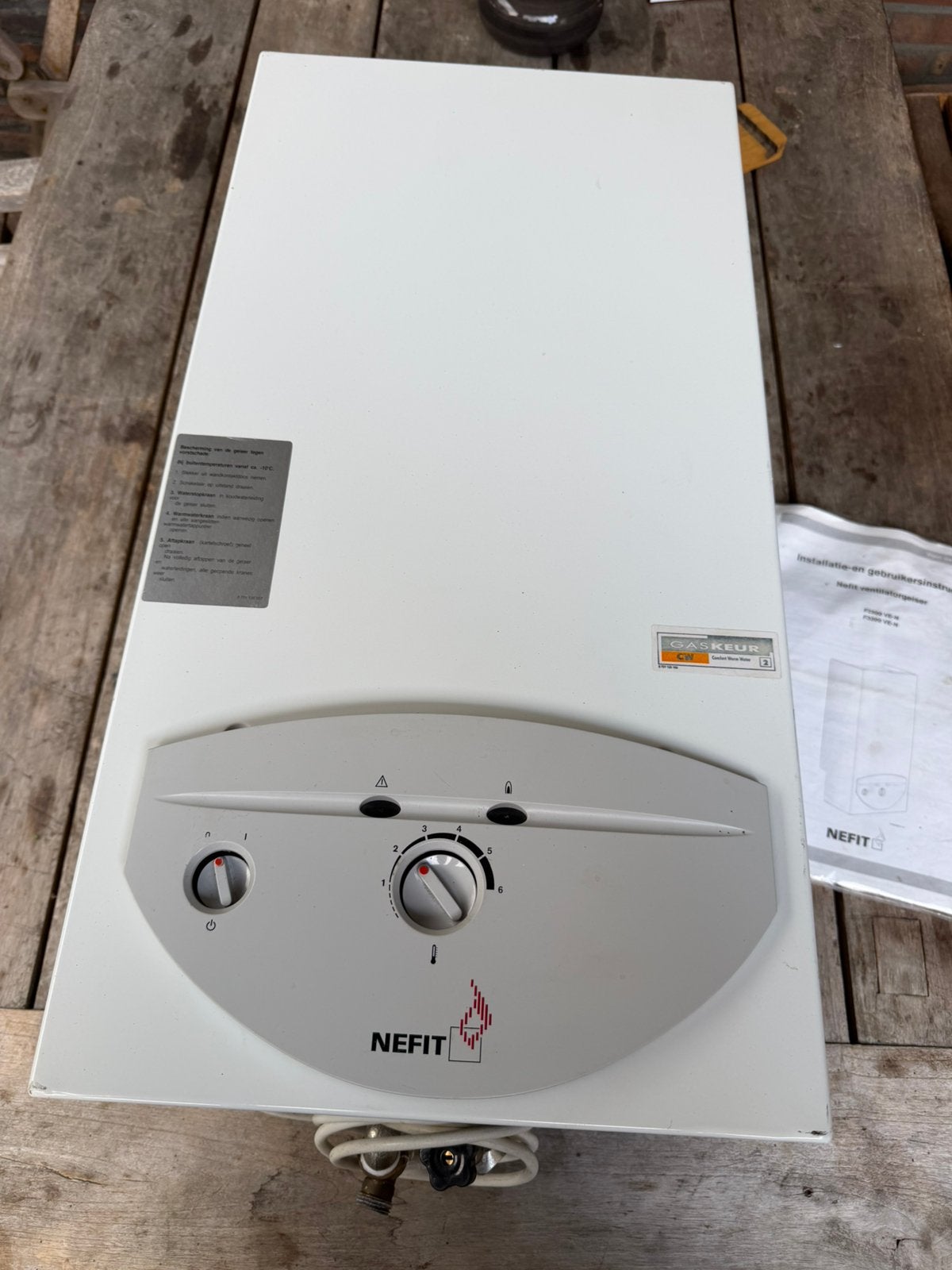 Nefit geiser aardgas-probaanbrander, Ophalen, Geiser, Zo goed als nieuw, Minder dan 20 liter
