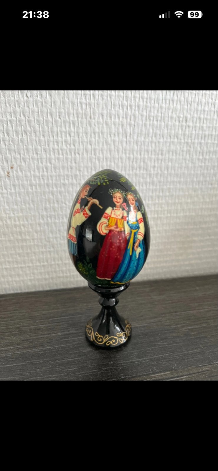 Handgemaakte Russische decoratieve eieren (set van 3), Verzamelen, Ophalen of Verzenden, Zo goed als nieuw