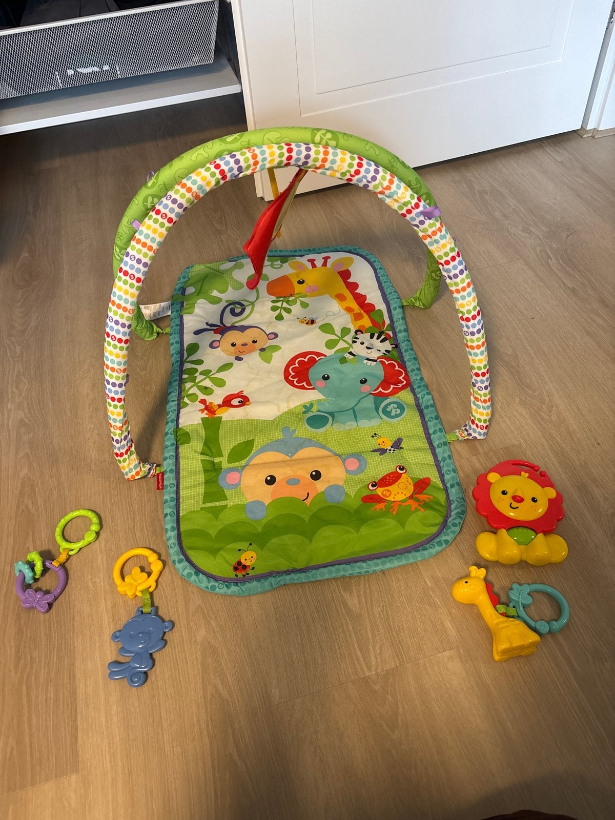 Fisher-Price Babygym met Speelkleed en Rammelaars, Ophalen, Zo goed als nieuw, Babygym