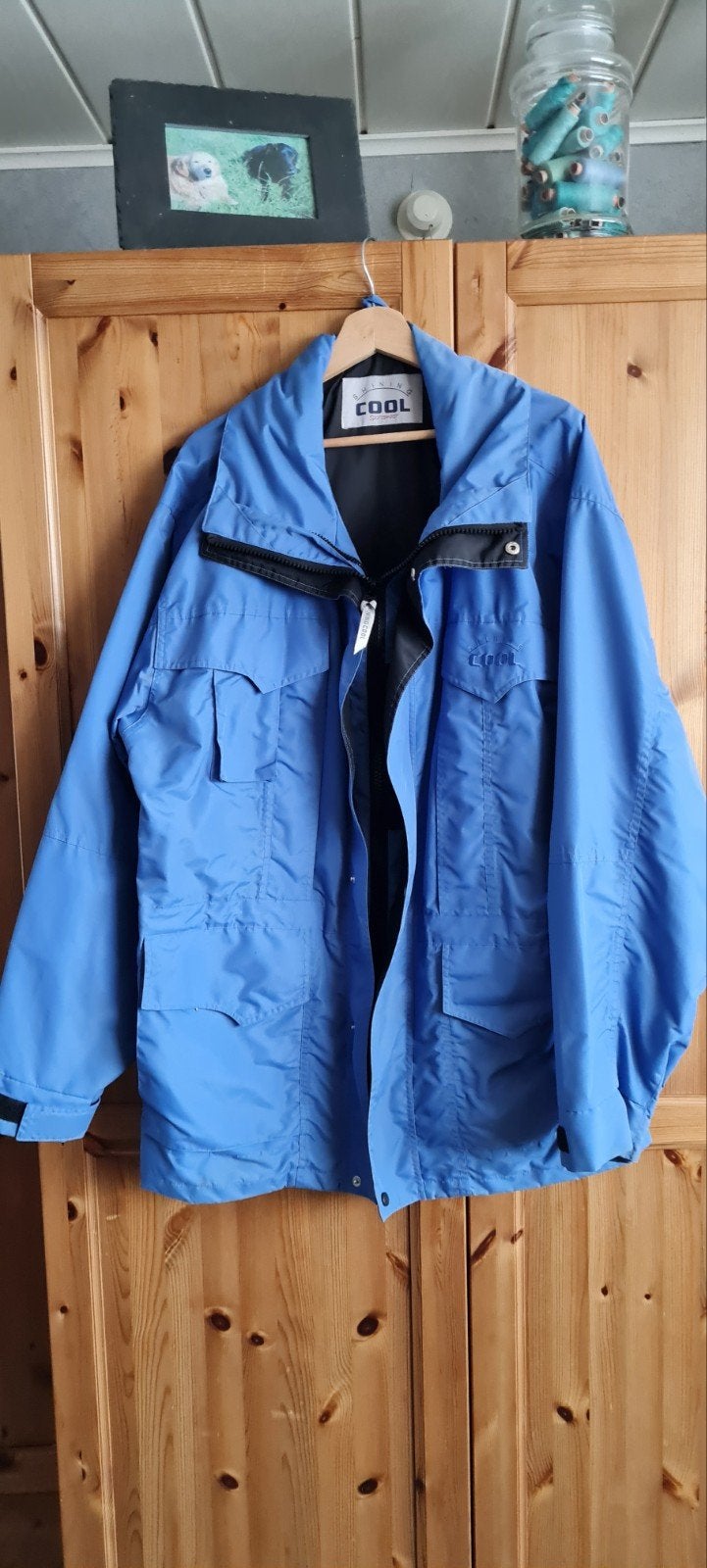 kobalt blauwe jas, Ophalen of Verzenden, Zo goed als nieuw, Maat 56/58 (XL), Blauw