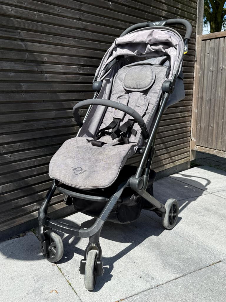 Mini By Easywalker Buggy, kinderwagen, grijs, Ophalen of Verzenden, Gebruikt, Verstelbare rugleuning