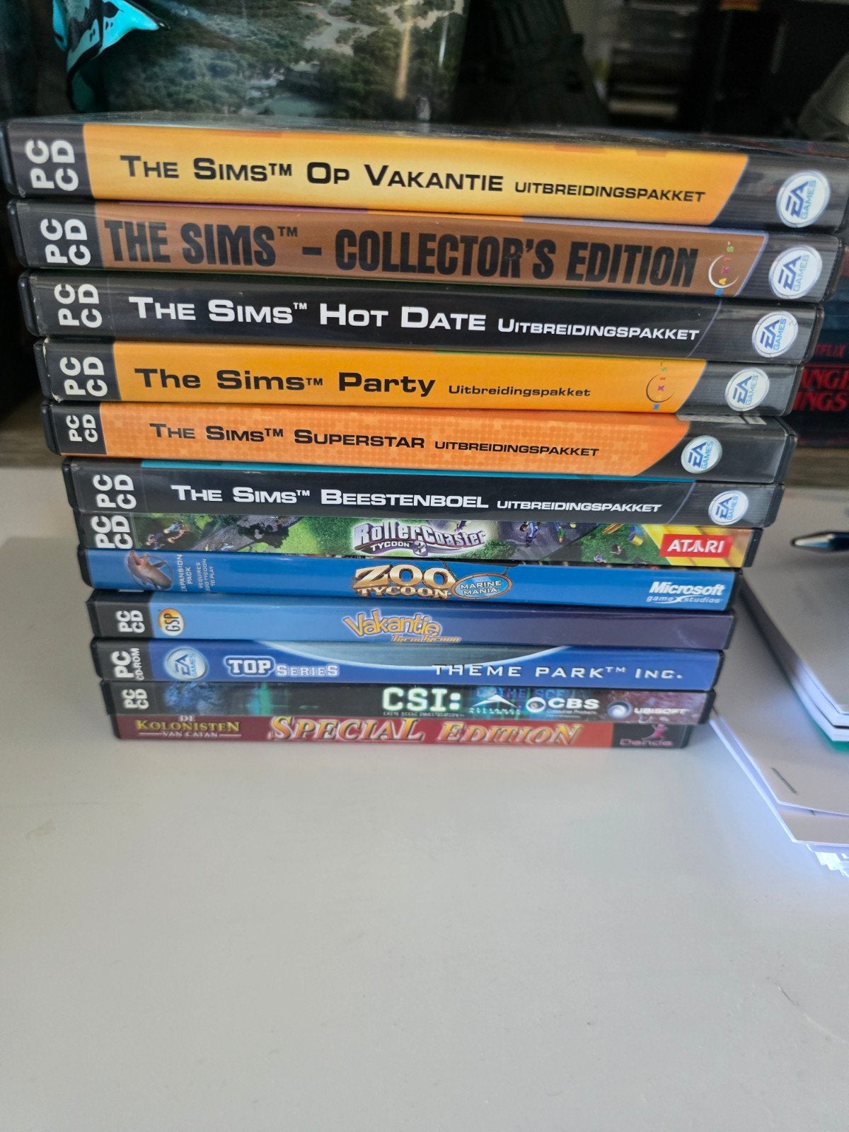 Collectie oude PC spellen: Sims, Tycoon, CSI, Kolonist, Ophalen of Verzenden, Gebruikt, Vanaf 7 jaar