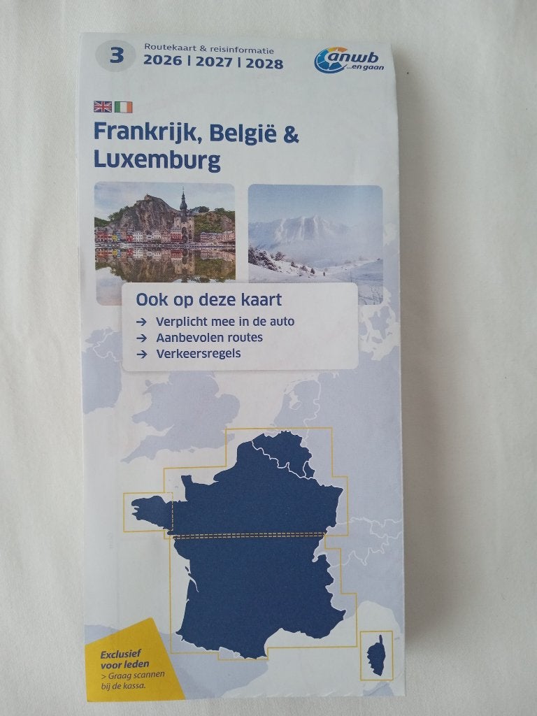 ANWB routekaart en reisbeschrijving 3, GLOEDNIEUW, ANWB, Nieuw, Ophalen of Verzenden, Landkaart